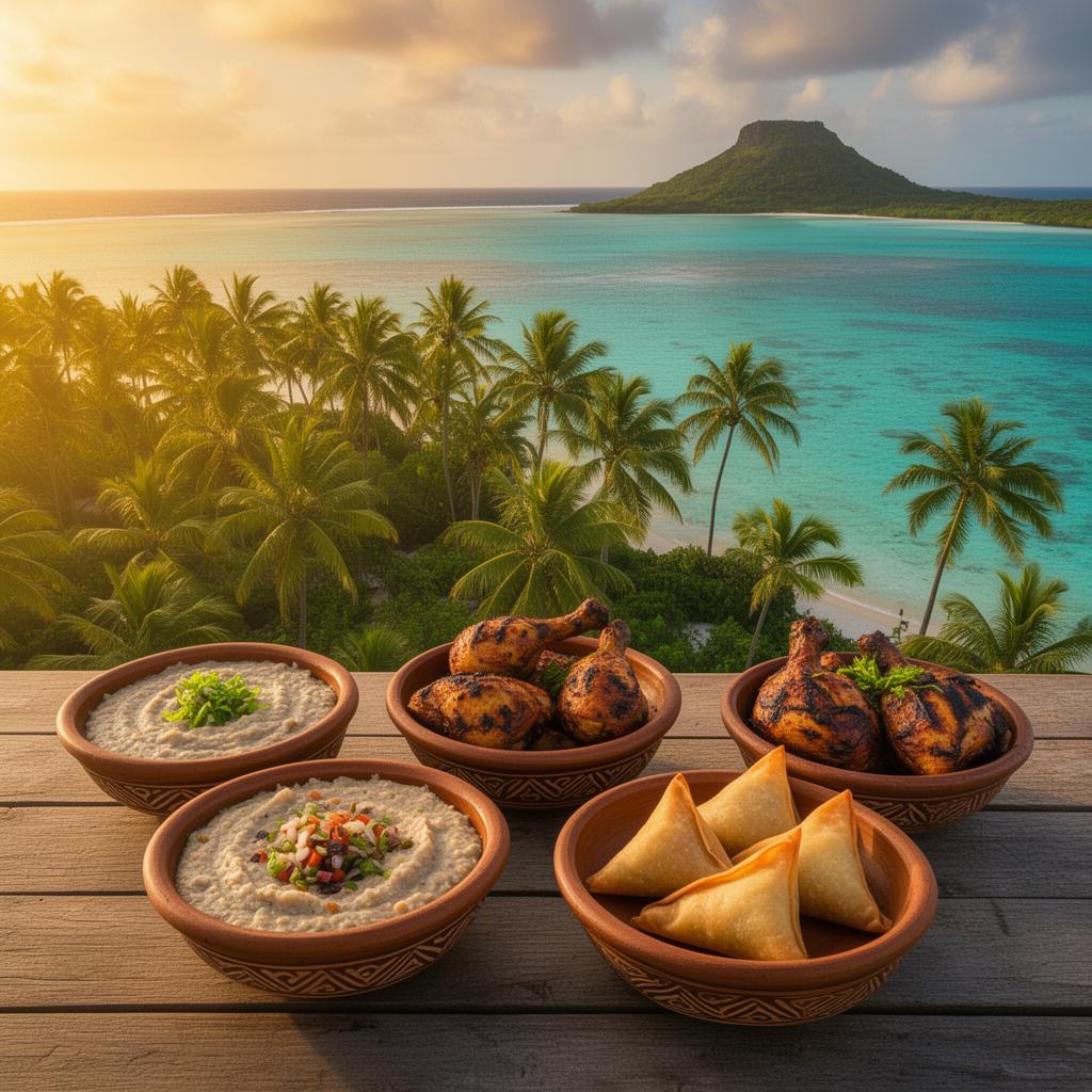 Lagon de Mayotte et plats traditionnels mahorais